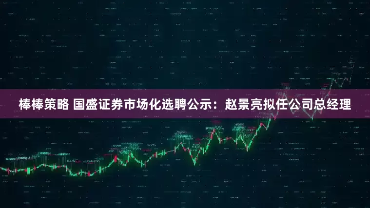 棒棒策略 国盛证券市场化选聘公示：赵景亮拟任公司总经理